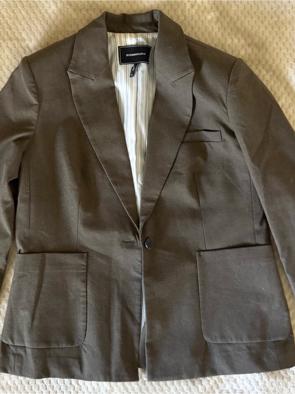 BCBGMAXAZRIA Chocolate Brown Structured Blazer Jacket XL 🤎
